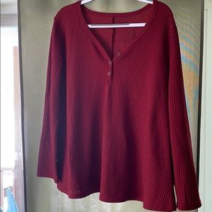 Maroon long sleeve shirt